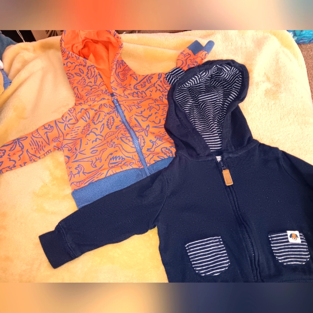 Boys size 0-3 month hooded sweatshirt jackets